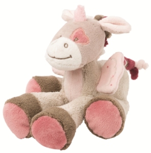 Peluche Hochet Licorne Jade - 15 cm